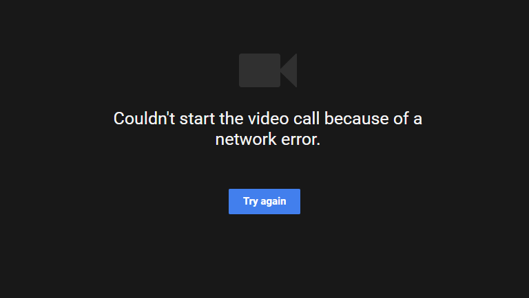 google hangouts call error android