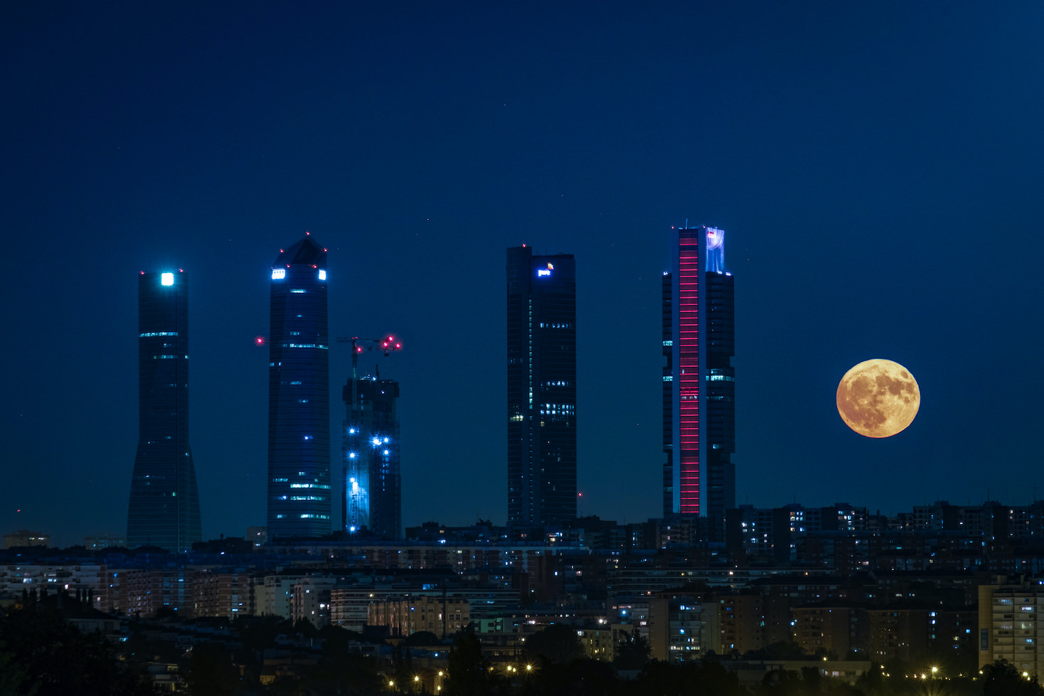 Full Moon Madrid Towers