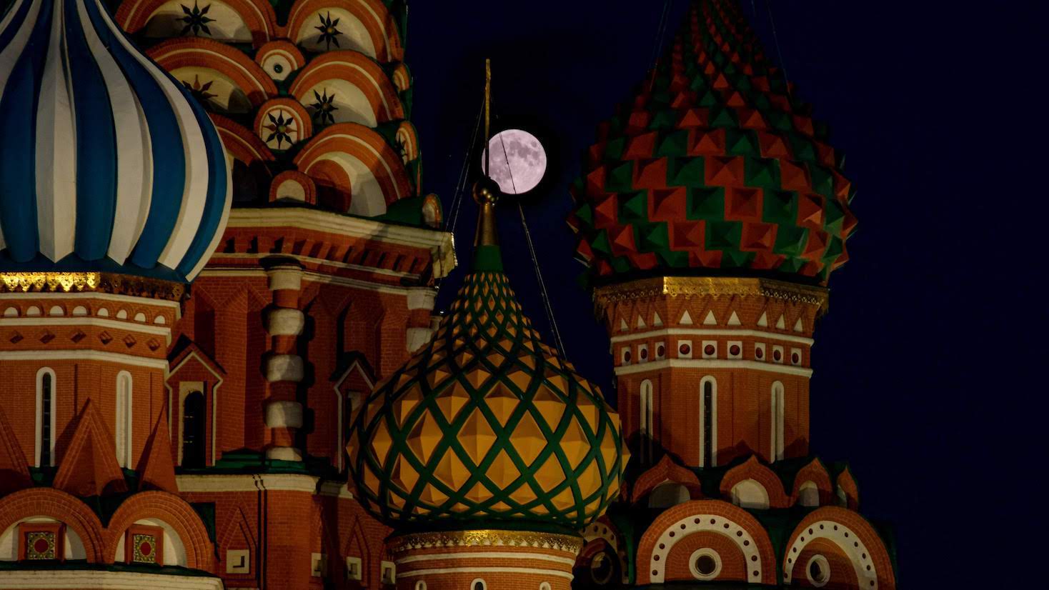 Moscow Red Square Full Moon